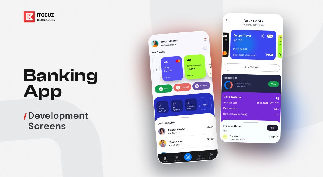 UI/UX Design banking app design
